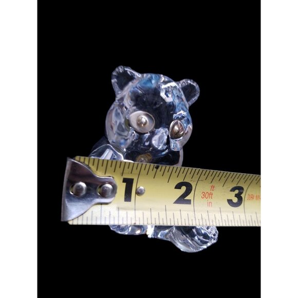 Igor Carl Faberge Panda Bear Paperweight Glass Art Signed 1989 FM Made in France - Picture 12 of 16